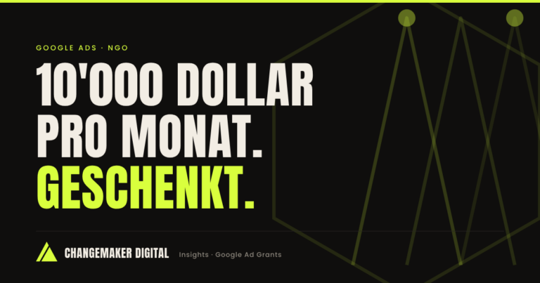 10'000 Dollar pro Monat. Geschenkt – Google Ad Grants für NGOs
